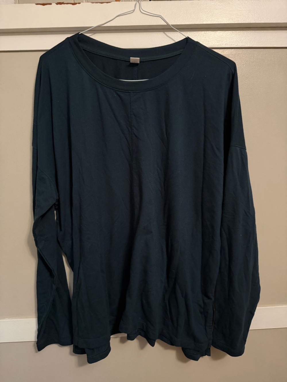 Old Navy women’s Long Sleeve Crewneck Shirt - Dark Teal Blue